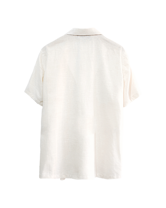 Camisa Lino Manga Corta