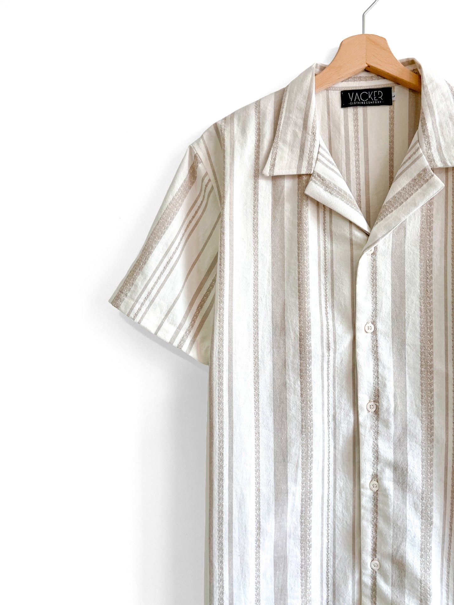 Camisa Rayas Manga Corta