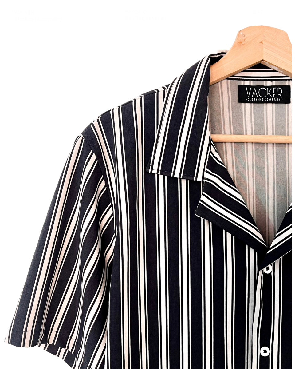 Camisa Rayas Manga Corta