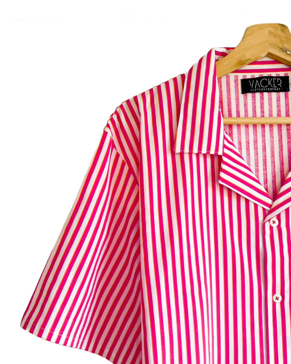 Camisa Rayas Manga Corta