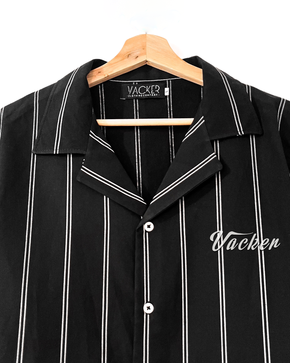 Camisa Rayas Negra