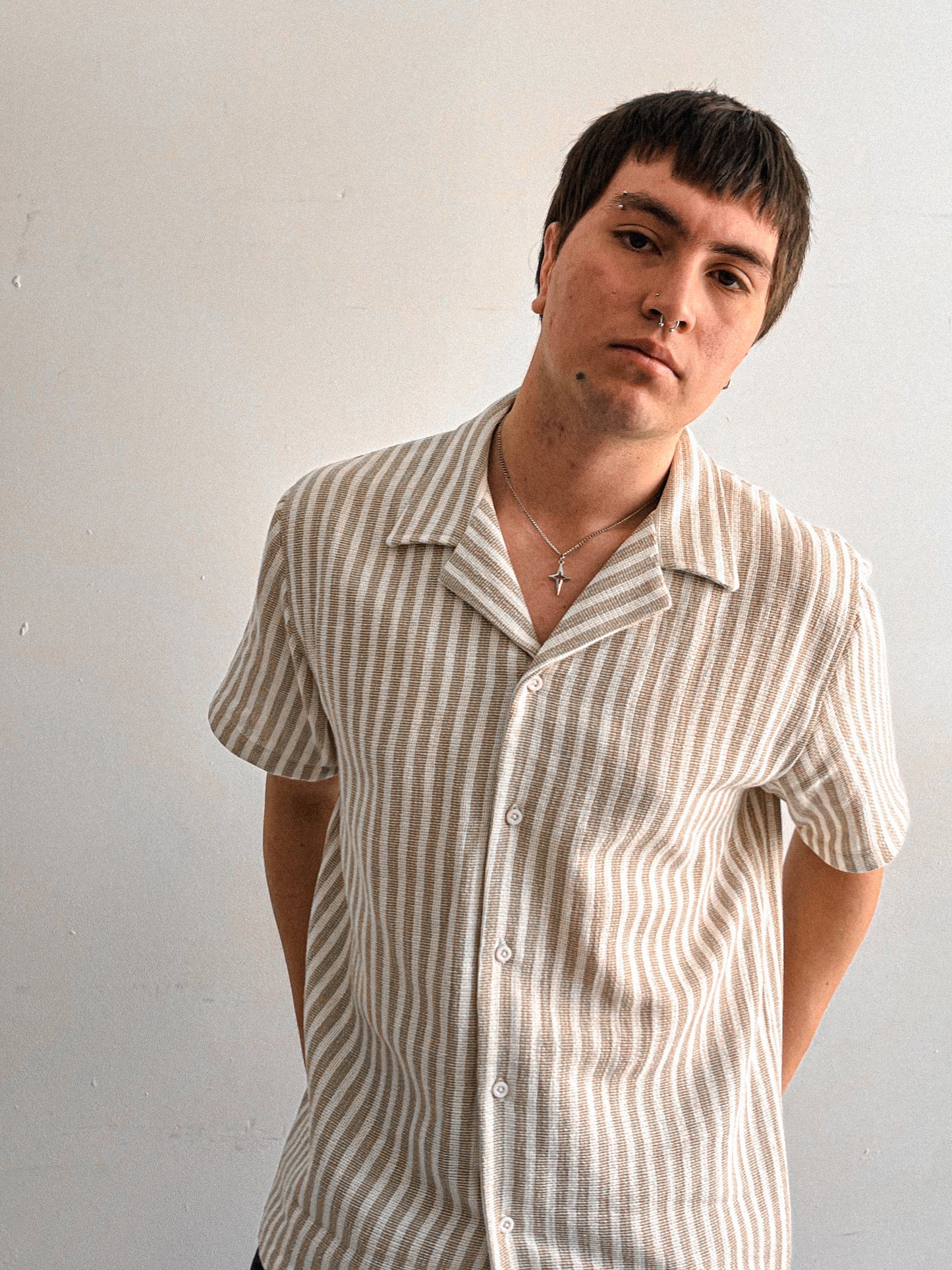 Camisa Rayas Lino Look