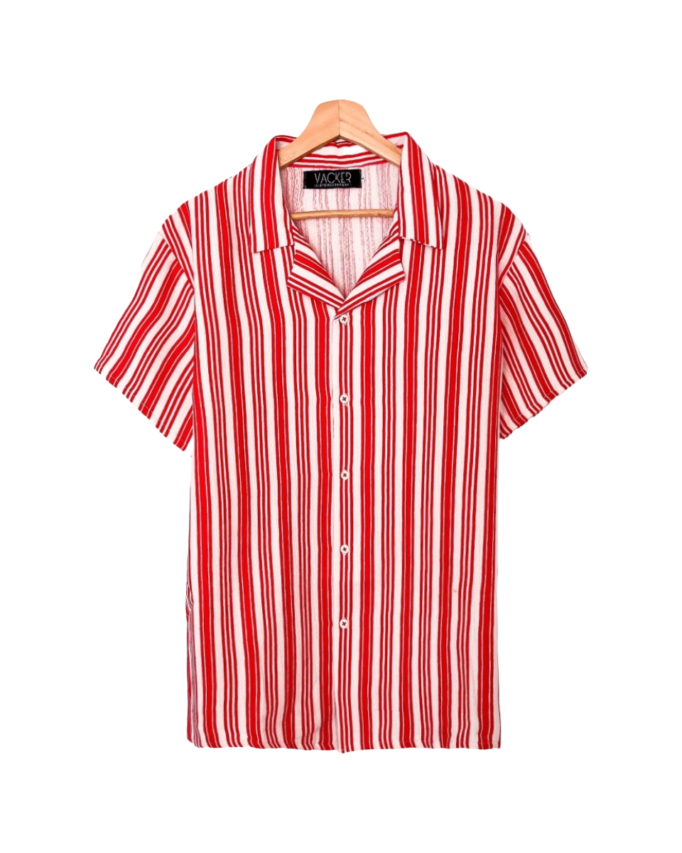 Camisa Rayas Manga Corta