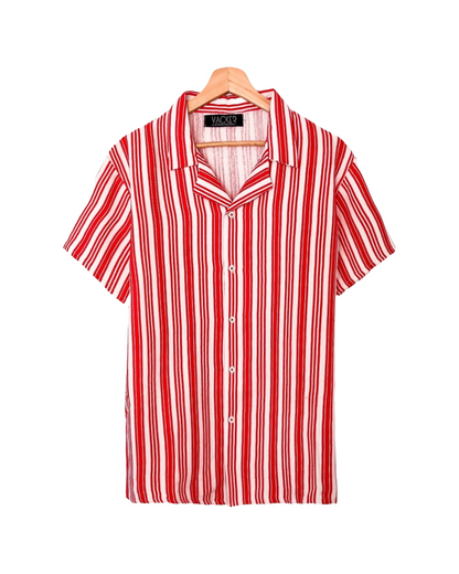 Camisa Rayas Manga Corta