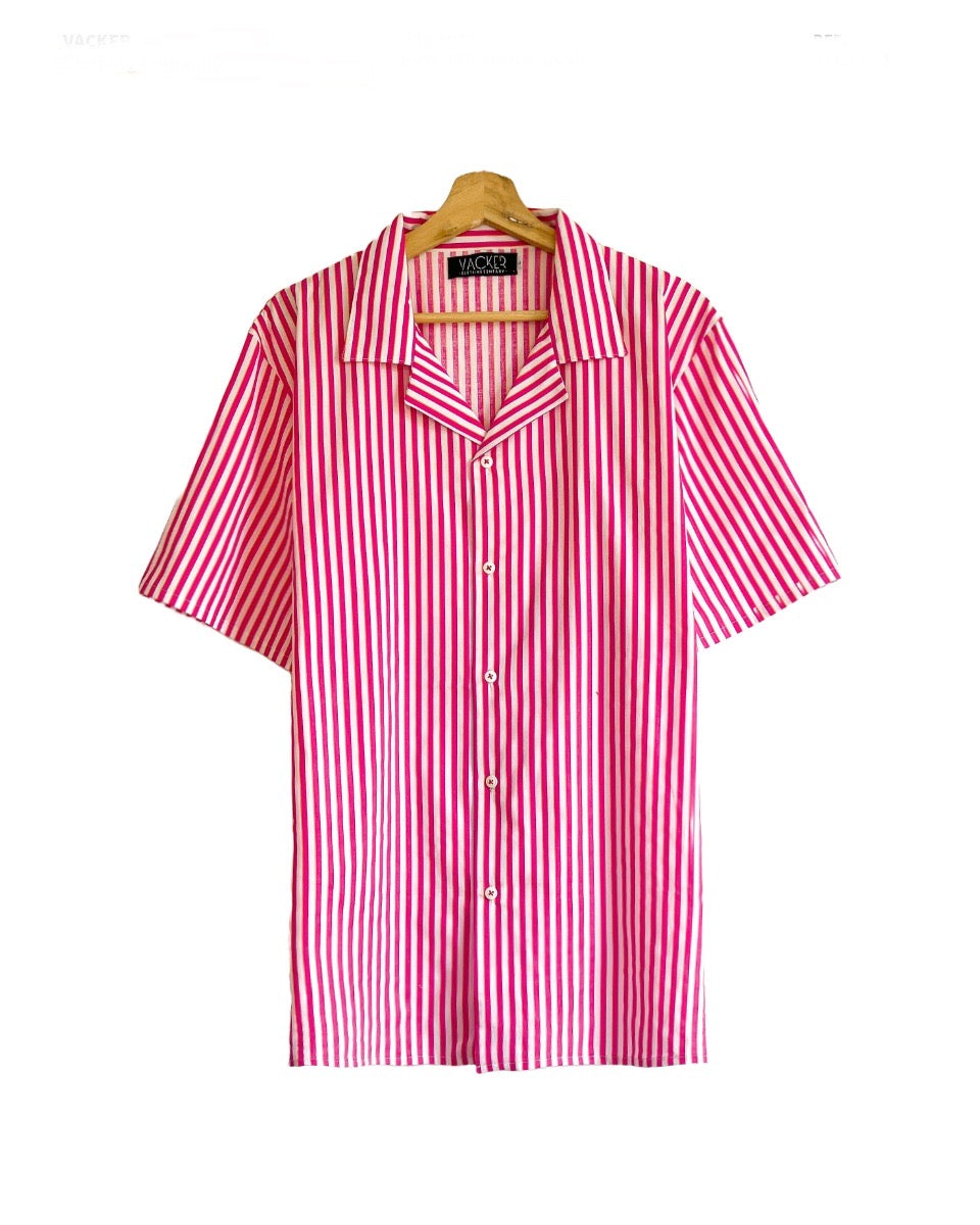 Camisa Rayas Manga Corta