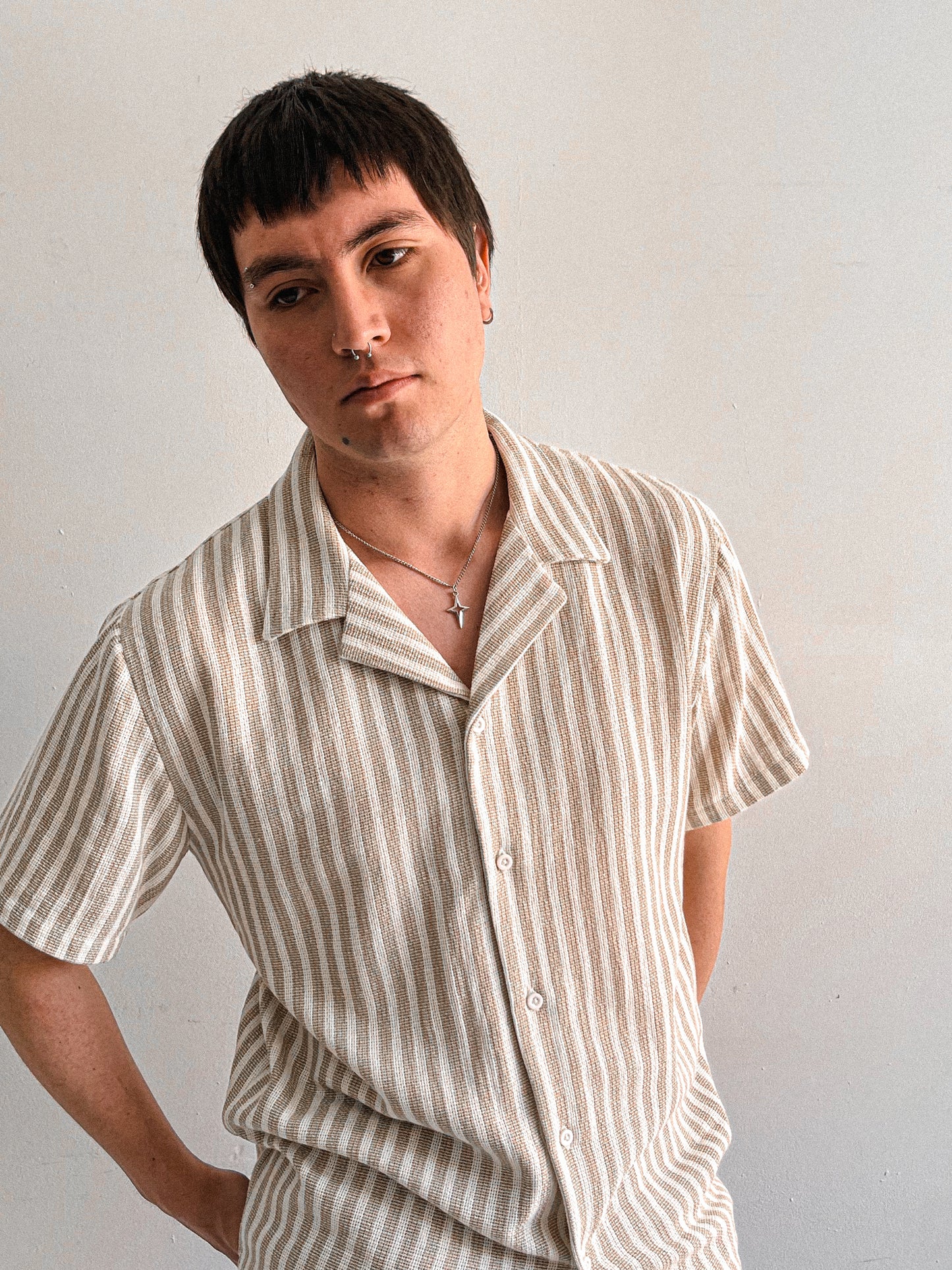 Camisa Rayas Lino Look