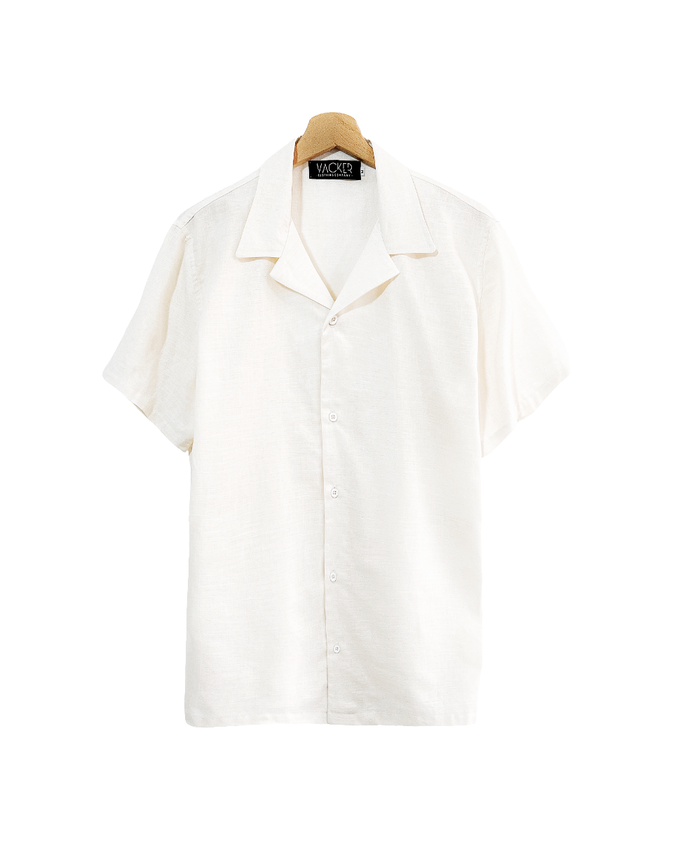 Camisa Lino Manga Corta