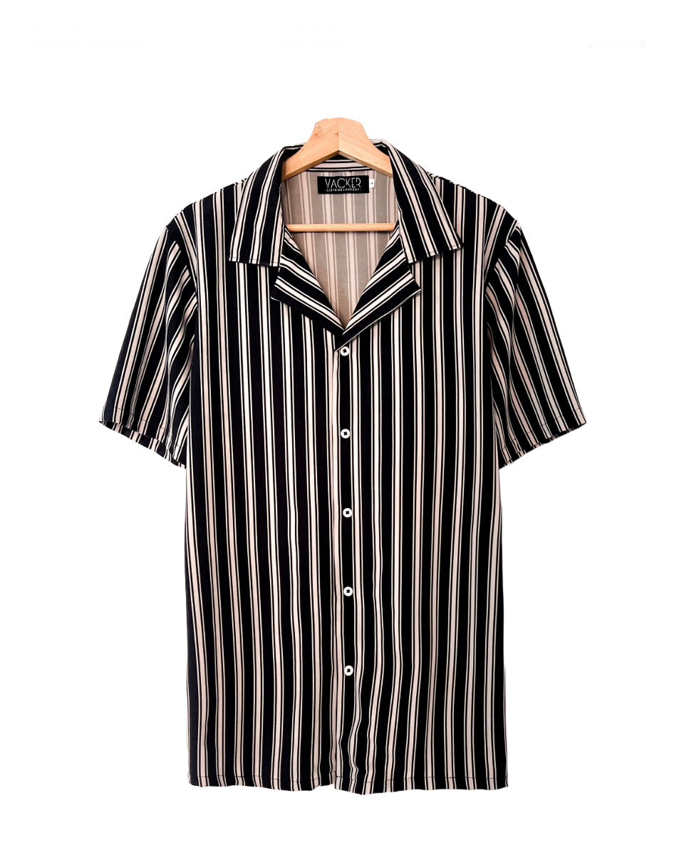 Camisa Rayas Manga Corta