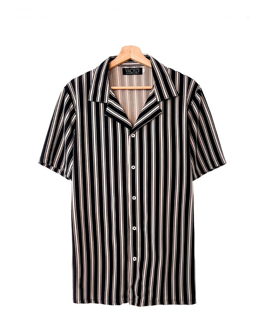 Camisa Rayas Manga Corta