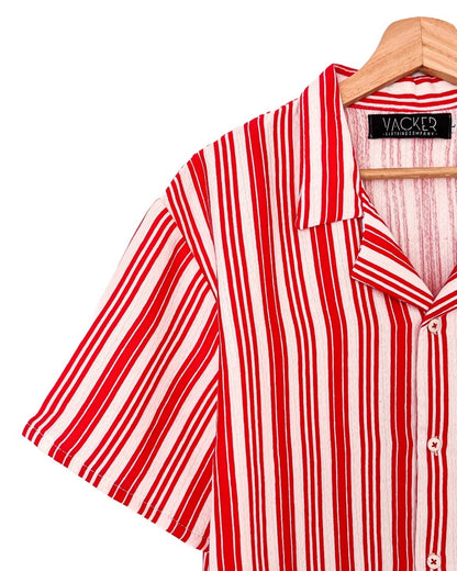 Camisa Rayas Manga Corta