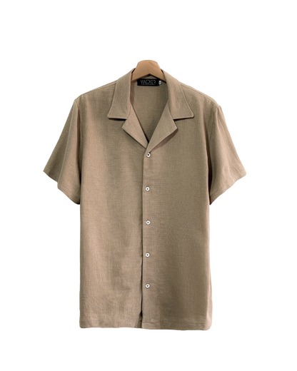 Camisa Lino Manga Corta