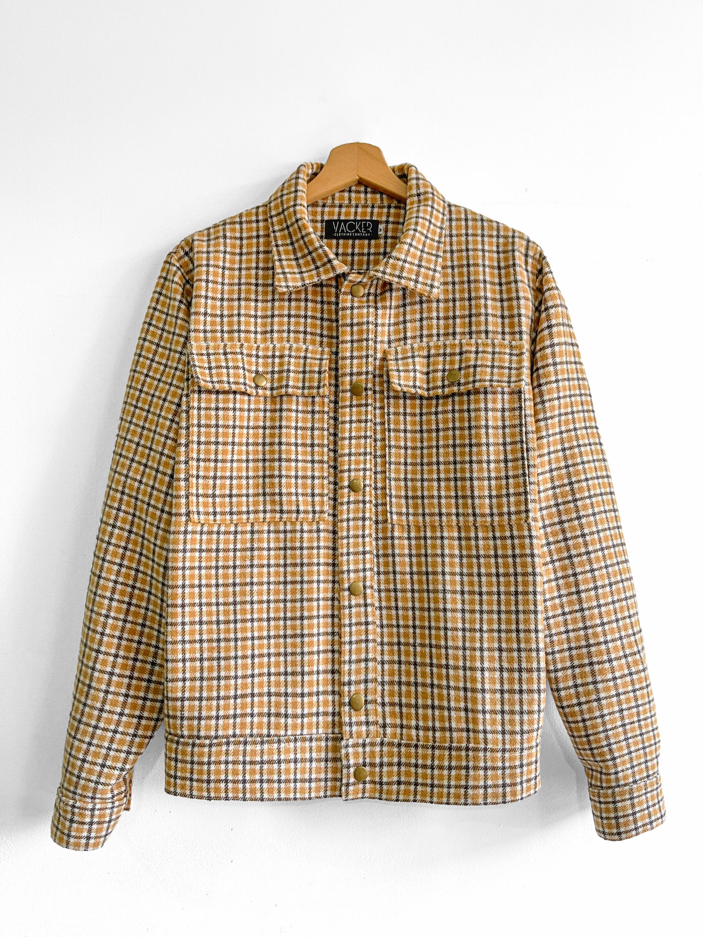 Chaqueta Cuadro Camel