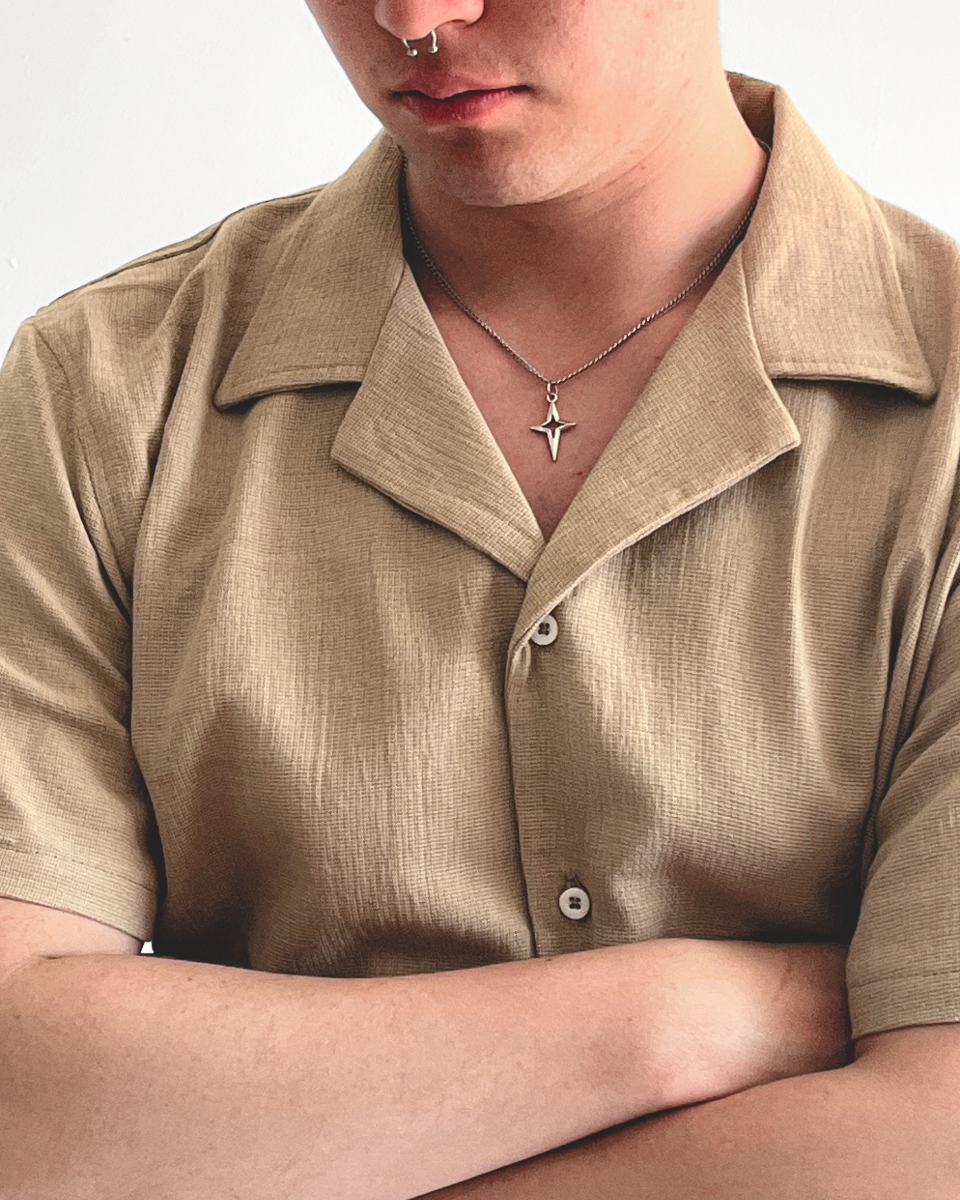 Camisa Lino Manga Corta