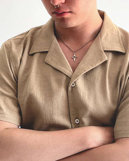 Camisa Lino Manga Corta