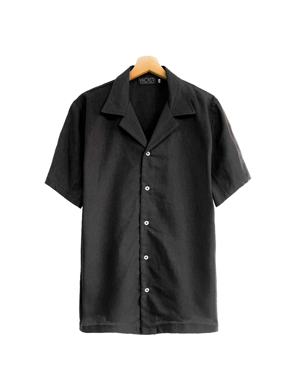 Camisa Lino Negra