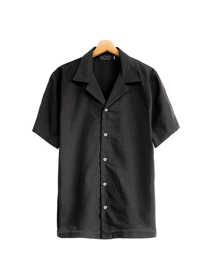 Camisa Lino Negra