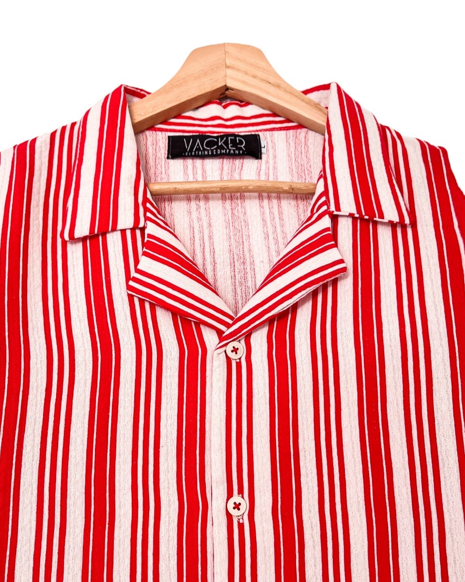 Camisa Rayas Manga Corta