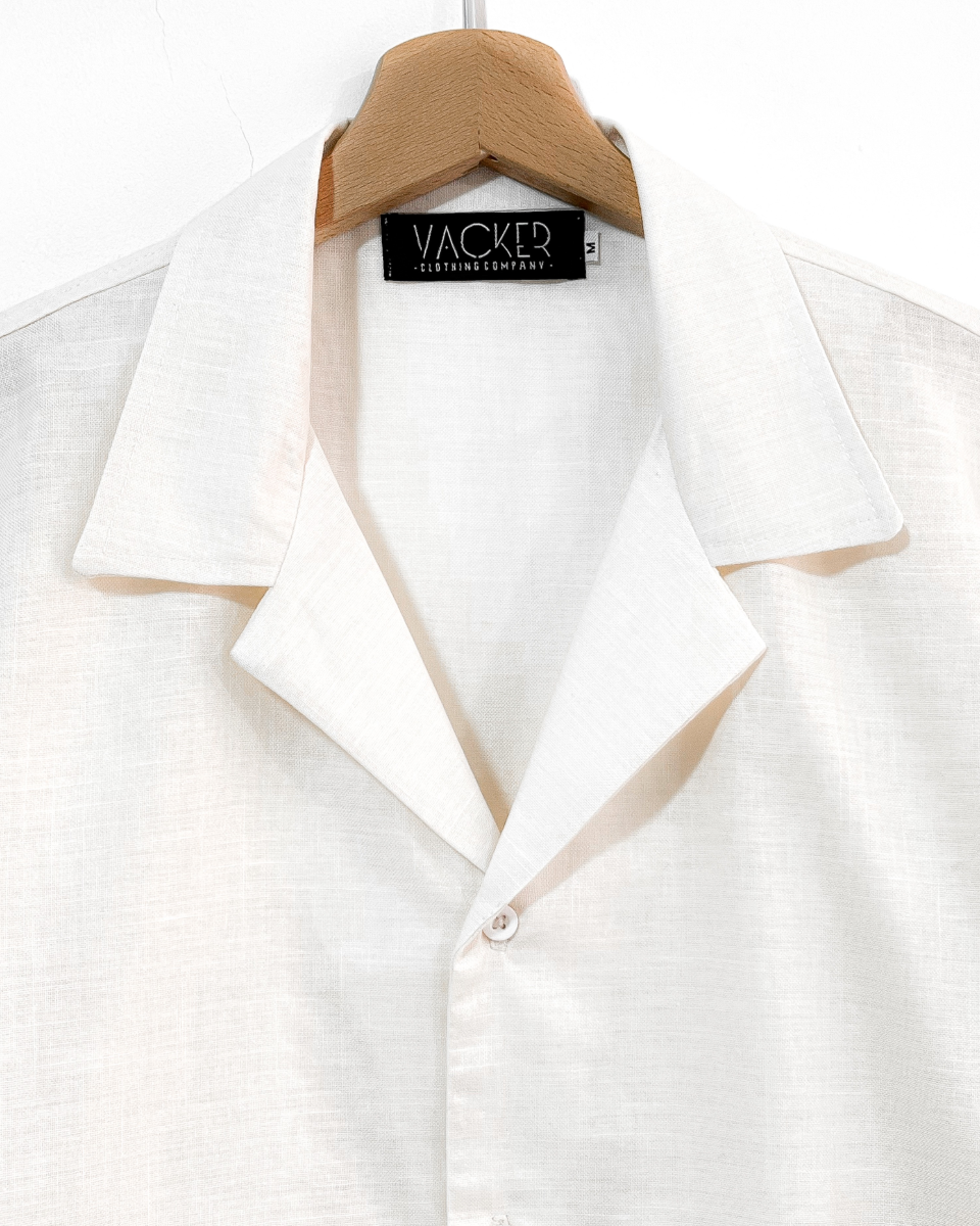 Camisa Lino Manga Corta