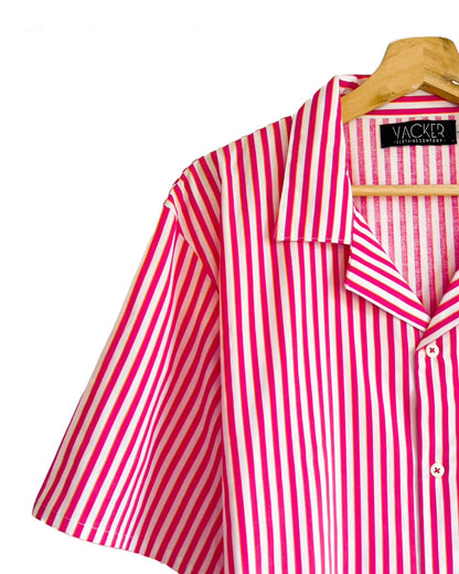 Camisa Rayas Manga Corta