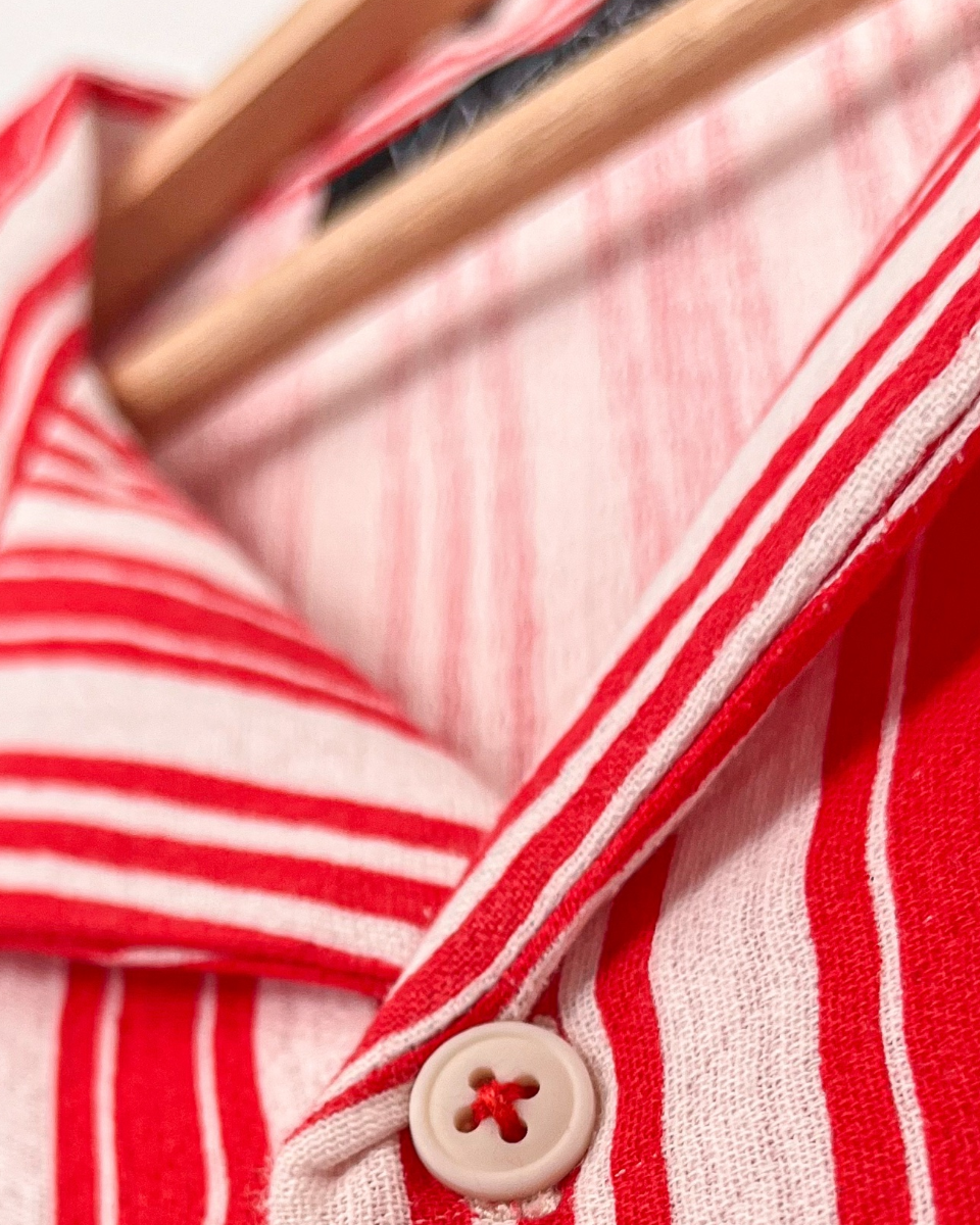 Camisa Rayas Manga Corta