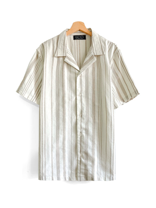 Camisa Rayas Manga Corta