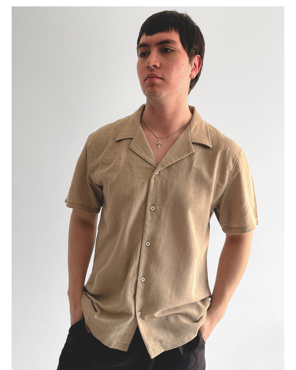 Camisa Lino Manga Corta